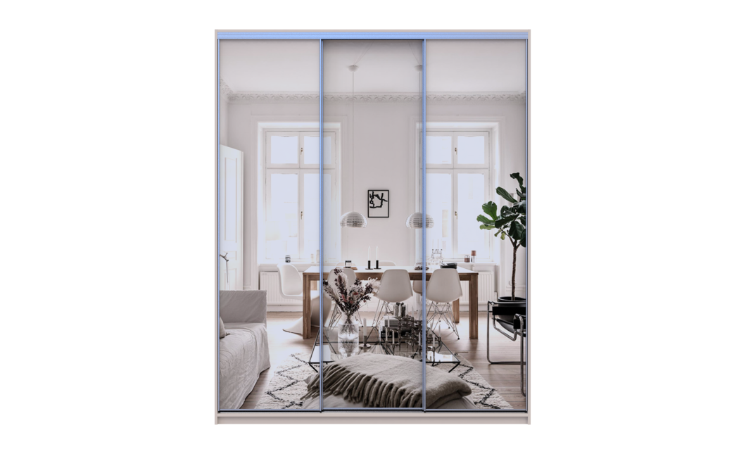 Doros City light tolóajtós gardróbszekrény Kasmír 3 Tükör 180х60х225 (80736374)