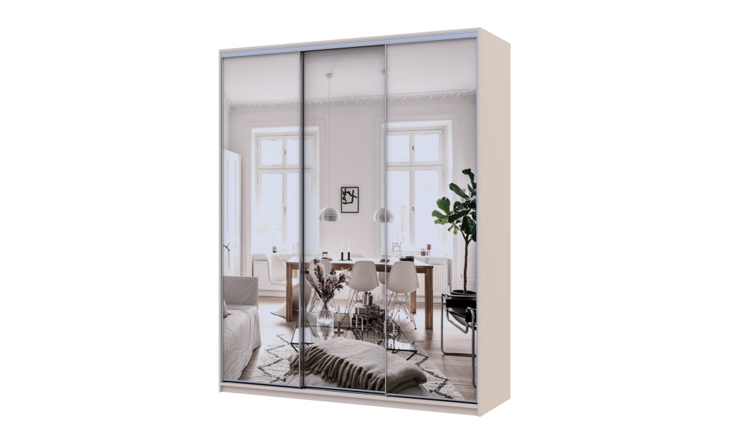 Doros City light tolóajtós gardróbszekrény Kasmír 3 Tükör 180х60х225 (80736374)