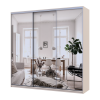 Doros City light tolóajtós gardróbszekrény Kasmír 3 Tükör 225х60х225 (80736386)