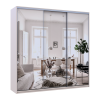 Doros City light tolóajtós gardróbszekrény Kasmír 3 Tükör 225х60х225 (80736386)