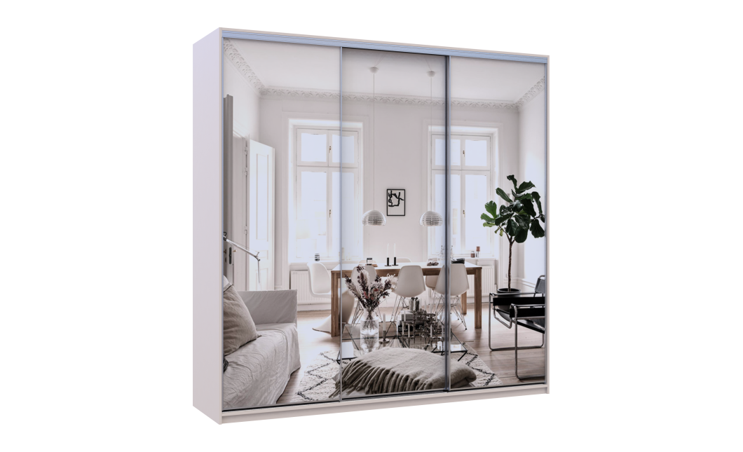 Doros City light tolóajtós gardróbszekrény Kasmír 3 Tükör 225х60х225 (80736386)