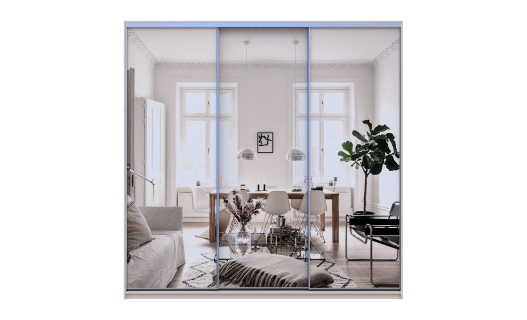 Doros City light tolóajtós gardróbszekrény Kasmír 3 Tükör 225х60х225 (80736386)