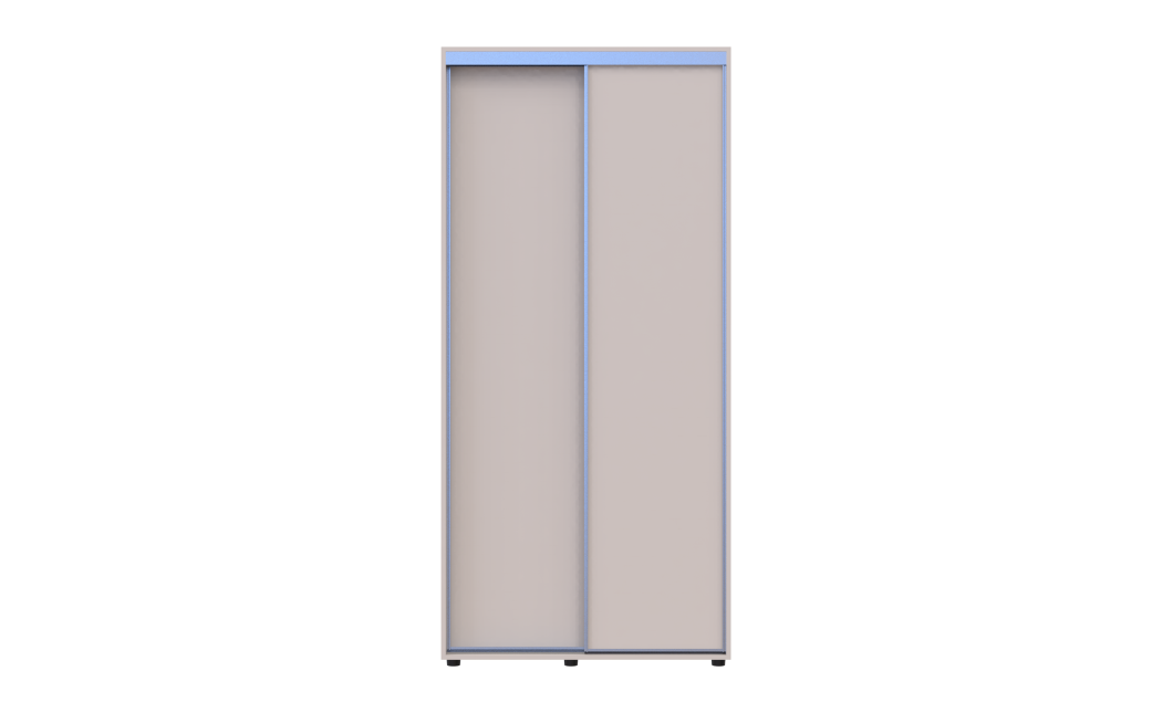 Tolóajtós gardróbszekrény Doros Sigma Slim kasmír 2 ajtó 100x60x214.4 (42005453)