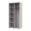 Tolóajtós gardróbszekrény Doros Sigma Slim kasmír 2 ajtó 100x60x214.4 (42005453)