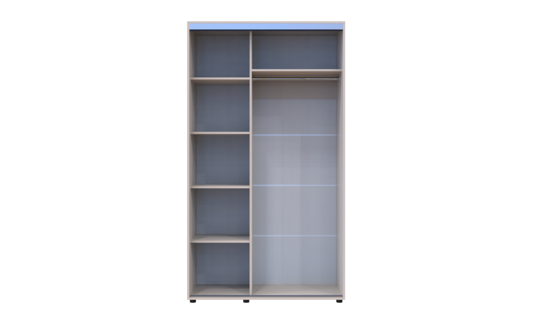 Tolóajtós gardróbszekrény Doros Sigma Slim kasmír 2 ajtó 120x60x214.4 (42005455)