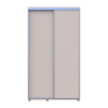 Tolóajtós gardróbszekrény Doros Sigma Slim kasmír 2 ajtó 120x60x214.4 (42005455)
