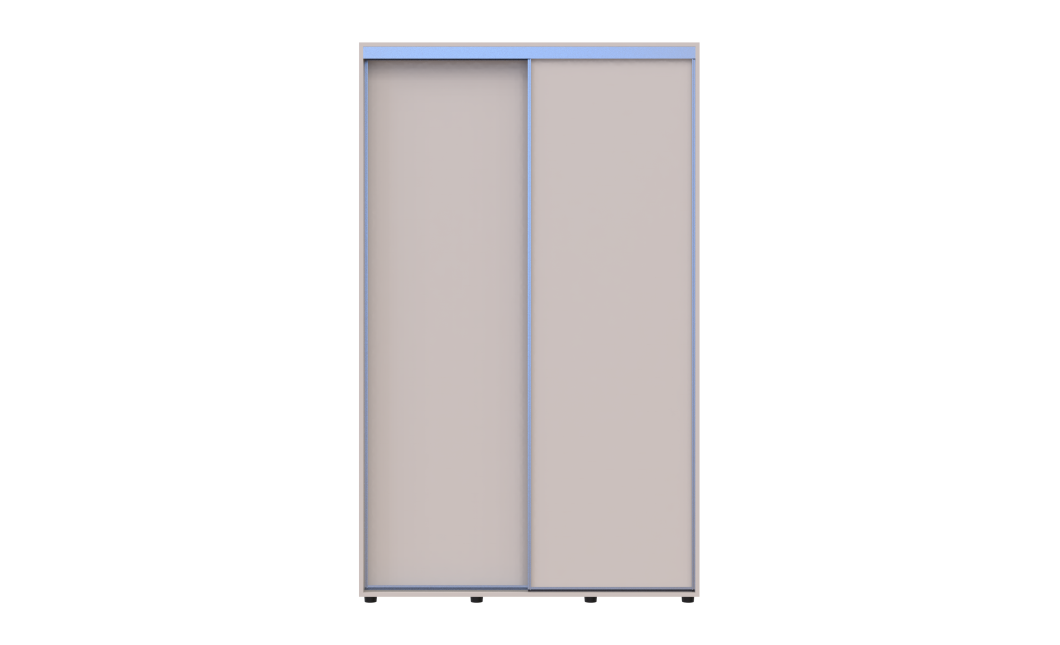 Tolóajtós gardróbszekrény Doros Sigma Slim kasmír 2 ajtó 130x60x214.4 (42005456)