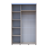 Tolóajtós gardróbszekrény Doros Sigma Slim kasmír 2 ajtó 130x60x214.4 (42005456)