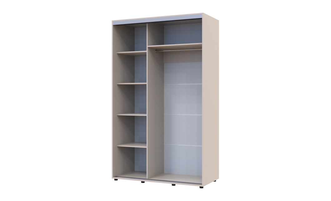 Tolóajtós gardróbszekrény Doros Sigma Slim kasmír 2 ajtó 130x60x214.4 (42005456)