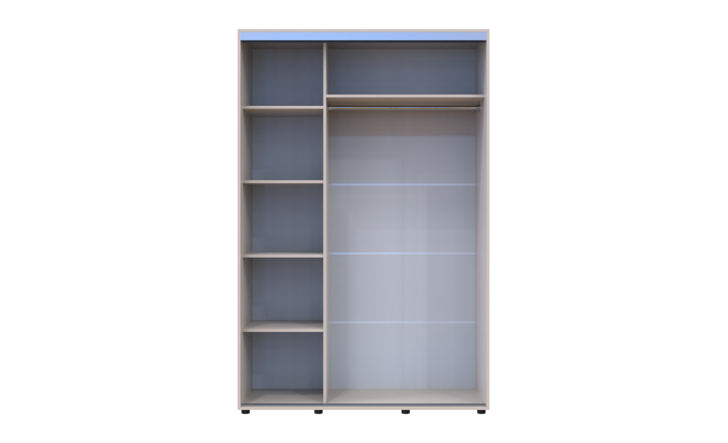 Tolóajtós gardróbszekrény Doros Sigma Slim kasmír 2 ajtó 140x60x214.4 (42005457)