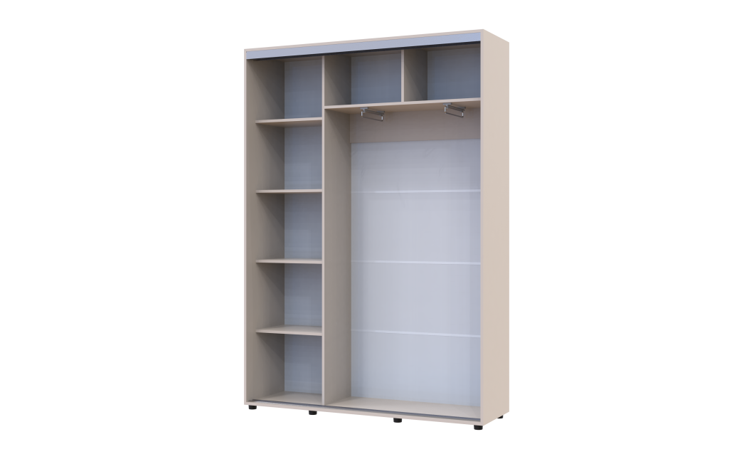 Tolóajtós gardróbszekrény Doros Sigma Slim kasmír 2 ajtó 150x45x214.4 (42005449)