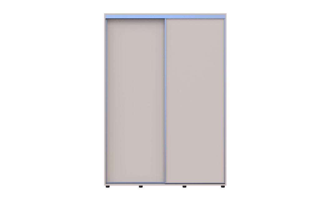 Tolóajtós gardróbszekrény Doros Sigma Slim kasmír 2 ajtó 150x45x214.4 (42005449)
