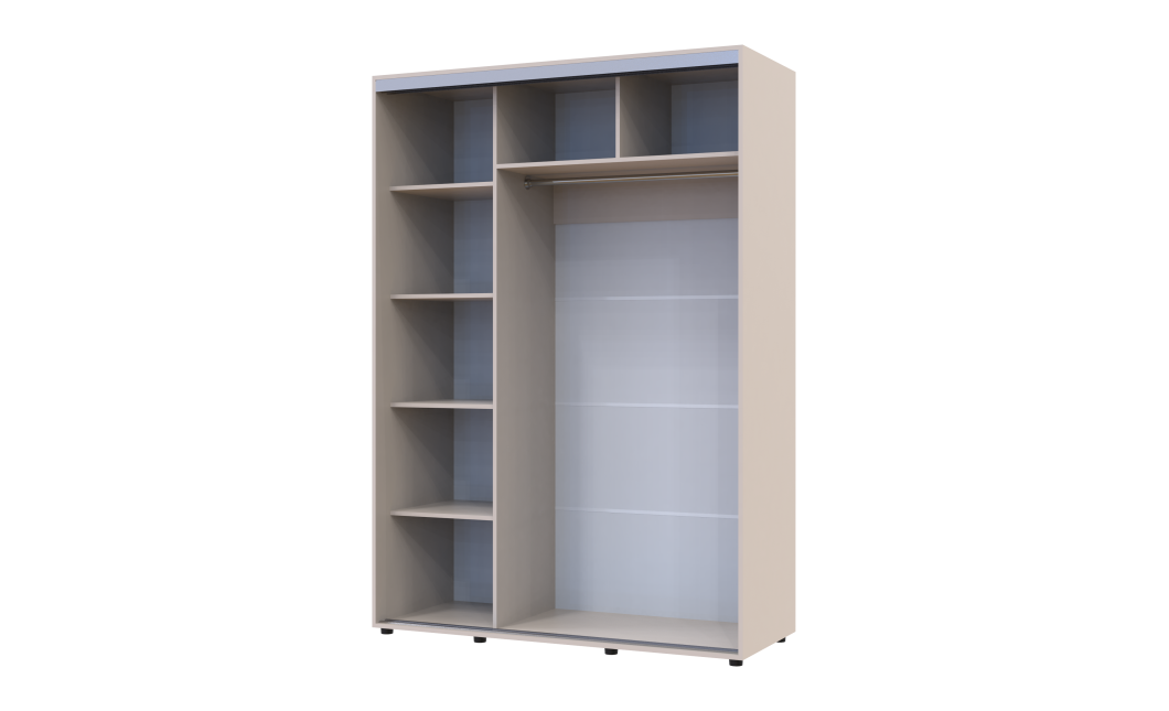 Tolóajtós gardróbszekrény Doros Sigma Slim kasmír 2 ajtó 150x60x214.4 (42005458)