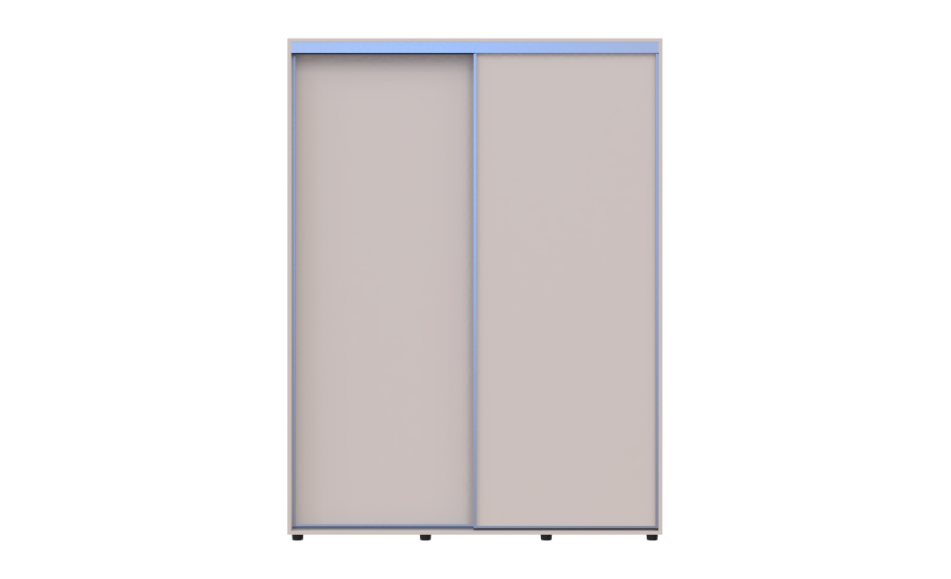 Tolóajtós gardróbszekrény Doros Sigma Slim kasmír 2 ajtó 160x45x214.4 (42005450)