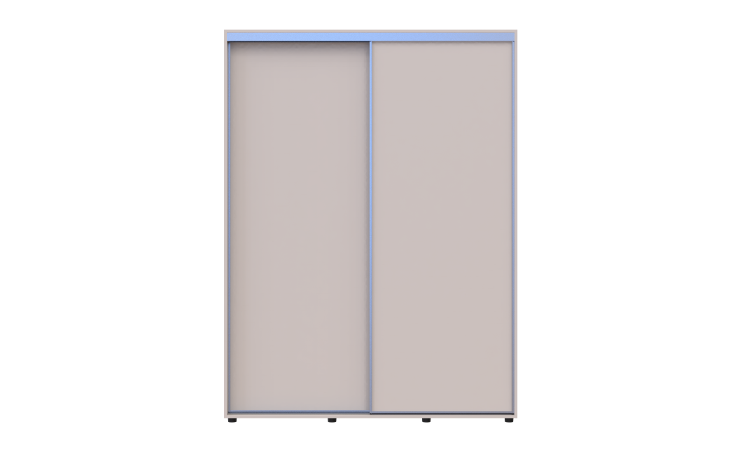 Tolóajtós gardróbszekrény Doros Sigma Slim kasmír 2 ajtó 160x60x214.4 (42005459)
