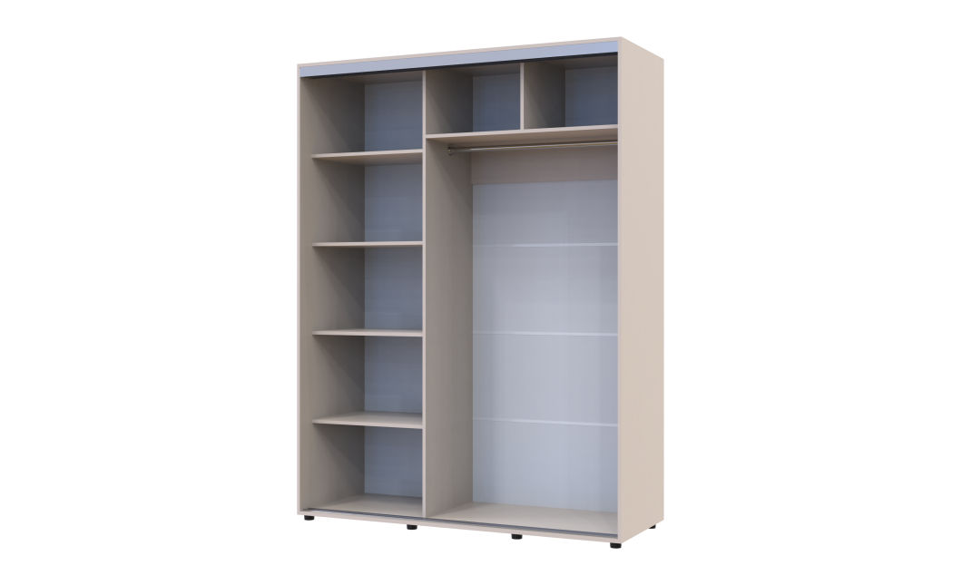 Tolóajtós gardróbszekrény Doros Sigma Slim kasmír 2 ajtó 160x60x214.4 (42005459)
