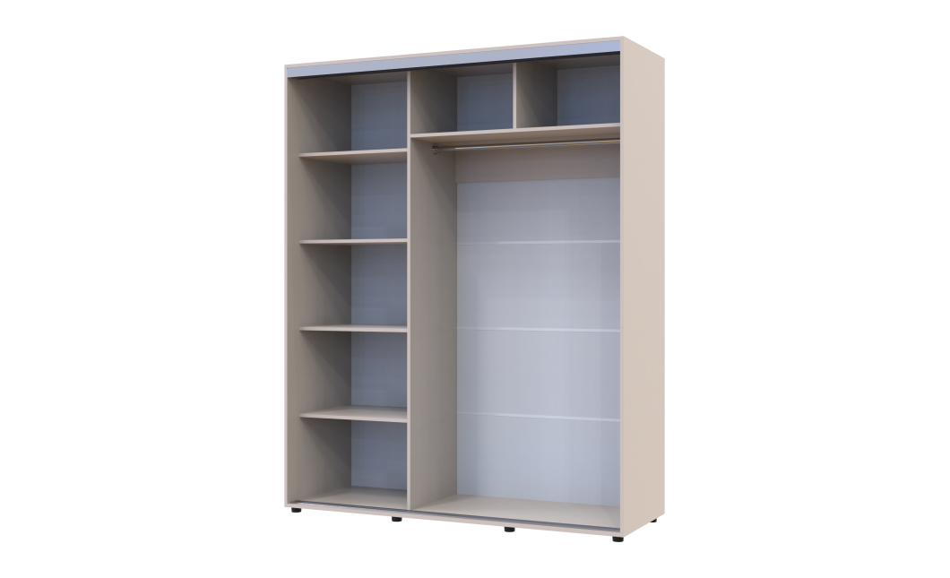 Tolóajtós gardróbszekrény Doros Sigma Slim kasmír 2 ajtó 170x60x214.4 (42005460)