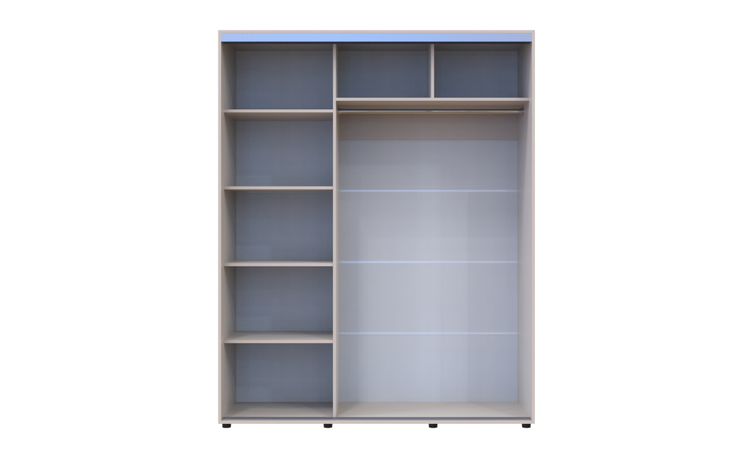 Tolóajtós gardróbszekrény Doros Sigma Slim kasmír 2 ajtó 170x60x214.4 (42005460)