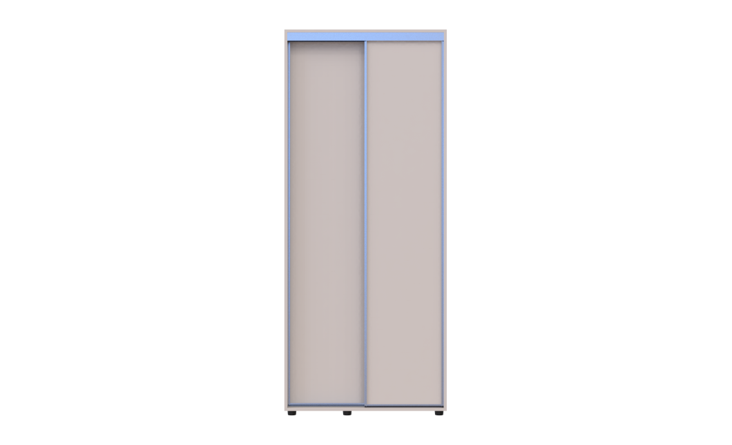 Tolóajtós gardróbszekrény Doros Sigma Slim kasmír 2 ajtó 90x45x214.4 (42005443)