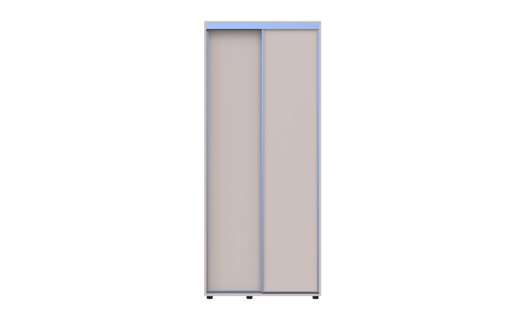 Tolóajtós gardróbszekrény Doros Sigma Slim kasmír 2 ajtó 90x60x214.4 (42005452)