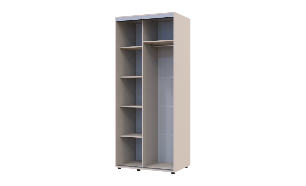 Tolóajtós gardróbszekrény Doros Sigma Slim kasmír 2 ajtó 90x60x214.4 (42005452)