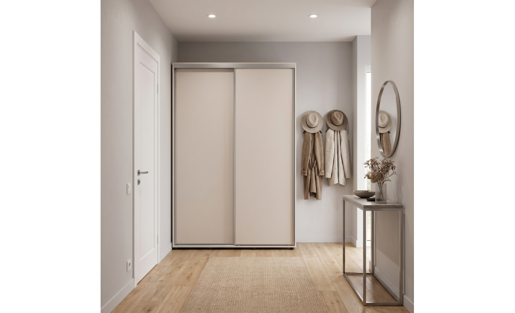 Tolóajtós gardróbszekrény Doros Sigma Slim kasmír 2 ajtó 150x45x214.4 (42005449)