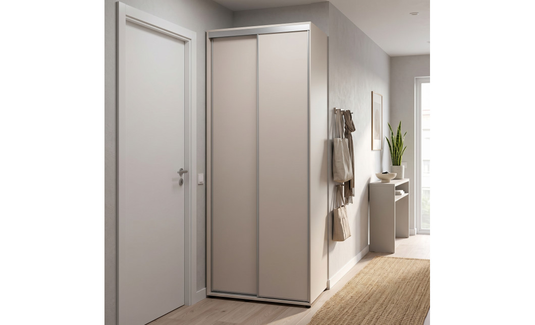 Tolóajtós gardróbszekrény Doros Sigma Slim kasmír 2 ajtó 90x45x214.4 (42005443)