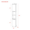 Szekrény Doros Mira Fehér bútorlap 183.5х30х30 (41510126)