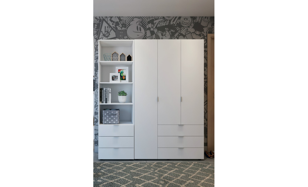 Oszlopos szekrény Doros Gelár Fehér 3F 60х49.5х203.4 (41516133)