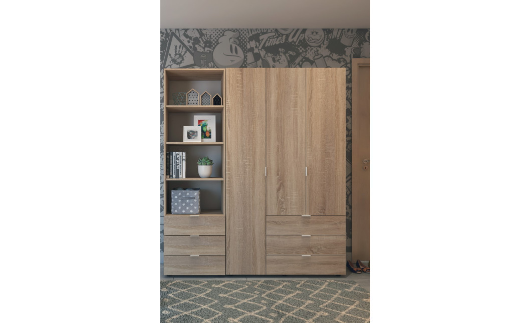 Oszlopos szekrény Doros Gelár Sonoma tölgy 3F 60х49.5х203.4 (41516131)
