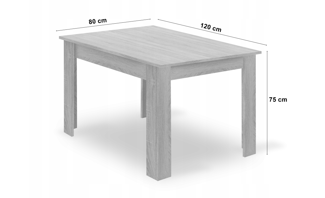 NP asztal 120x80 Artisan tölgy (100155141)