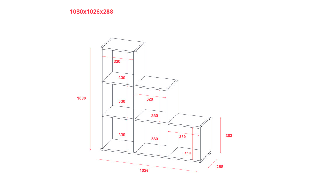 Polcrendszer Doros Step 3x3 Kasmír nyitott 102.6х28.8х106.1 (41516163)