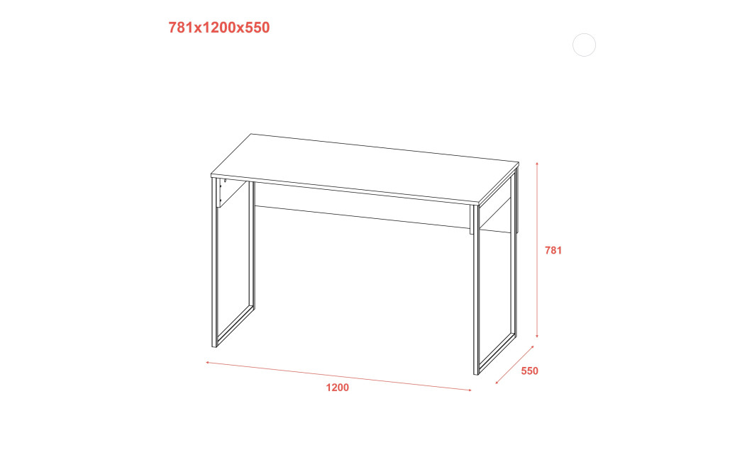 Íróasztal Doros Bart Light Fehér 120x55x78,1 (41510122)