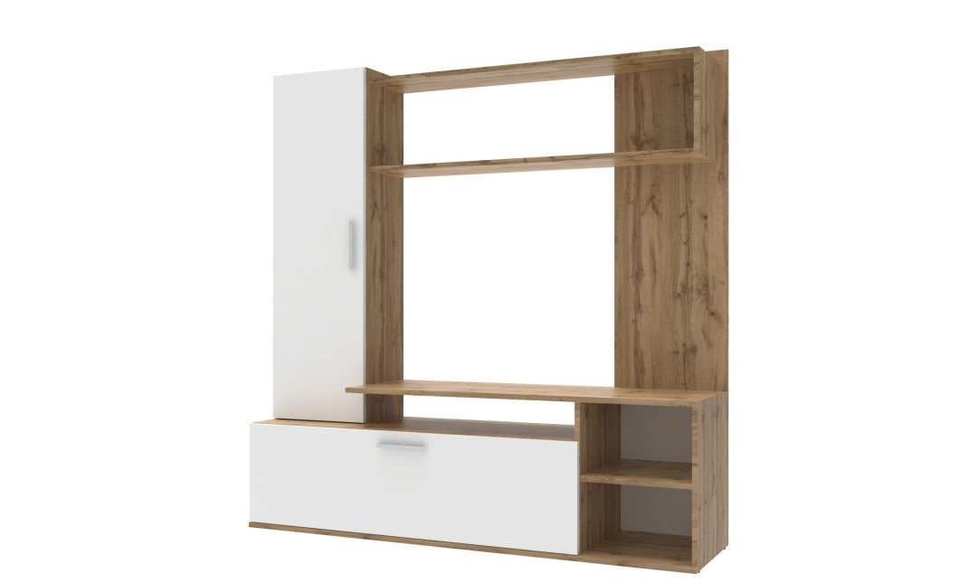 Szekrénysor Doros Kona Ewok tölgy / Fehér 151x40x147 (44900388)