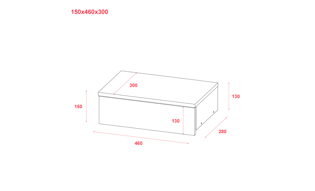 Éjjeliszekrény Doros Levia Sonoma tölgy 1F 46х31х15 (41516299)