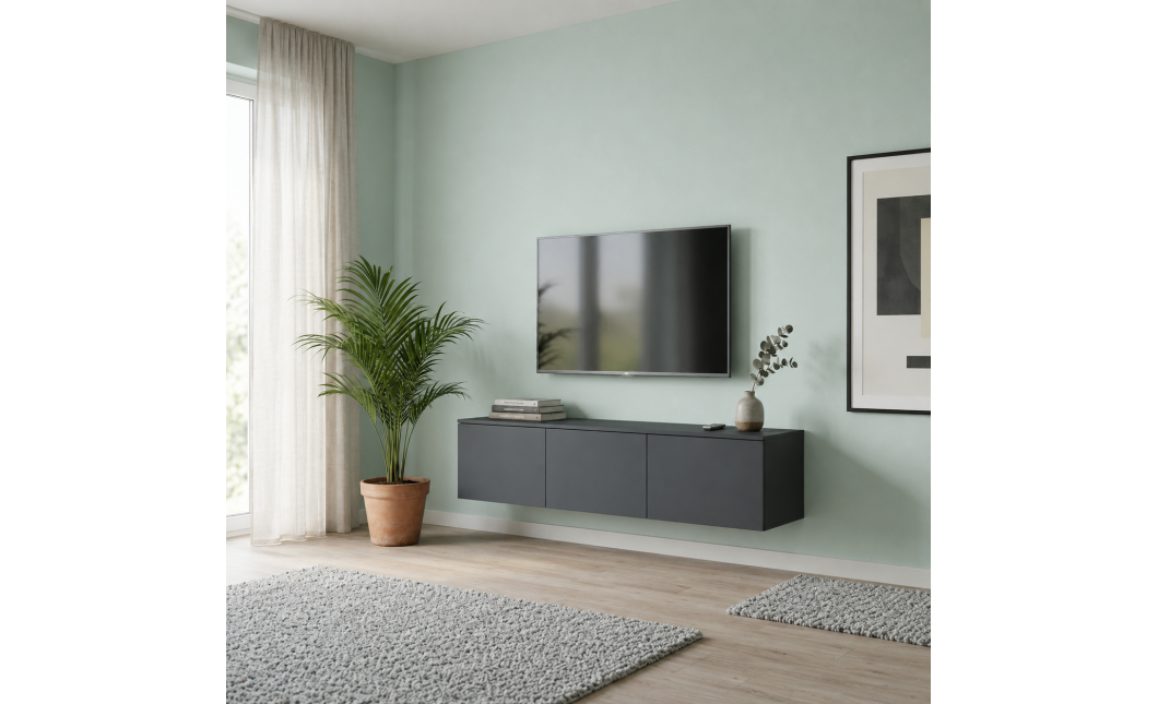 TV-állvány Doros Levia Antracit 3 ajtó 130х35х33 (41516289)