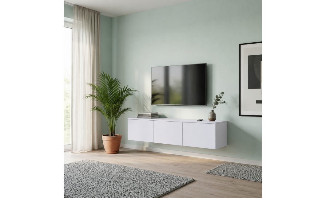 TV-állvány Doros Levia Fehér 3 ajtó 130х35х33 (41516288)
