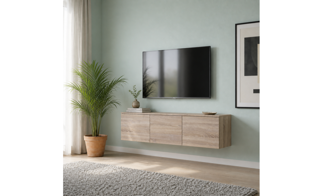 TV-állvány Doros Levia Sonoma tölgy 3 ajtó 130х35х33 (41516301)