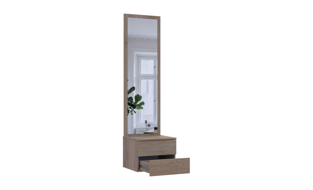 Szekrény tükörrel Doros Sola Сannolo/Kasmír Bútorlap / Tükör 45х40х168.6 (44900371)