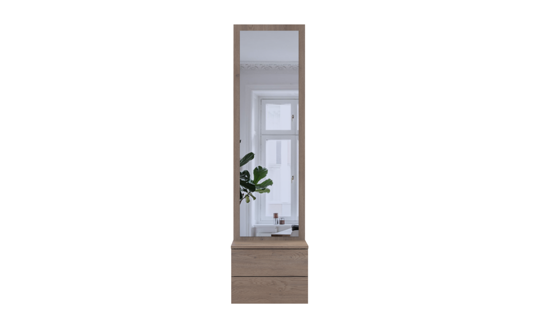 Szekrény tükörrel Doros Sola Сannolo/Kasmír Bútorlap / Tükör 45х40х168.6 (44900371)