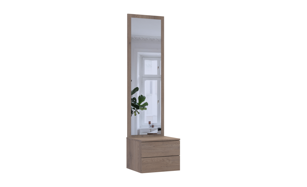 Szekrény tükörrel Doros Sola Сannolo/Kasmír Bútorlap / Tükör 45х40х168.6 (44900371)