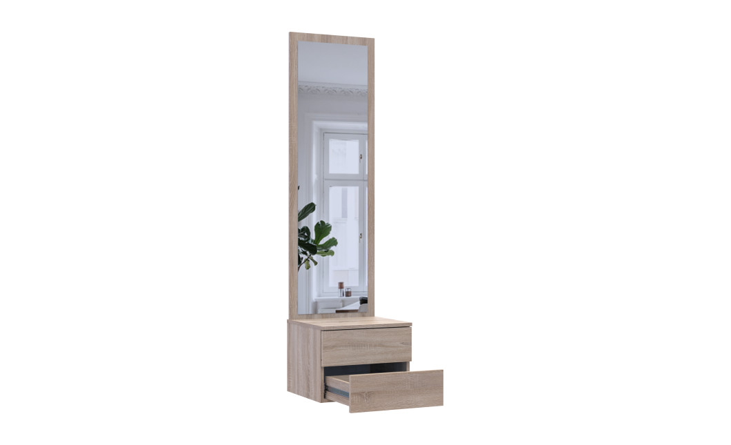 Szekrény tükörrel Doros Sola Sonoma tölgy bútorlap / tükör 45х40х168.6 (44900345)