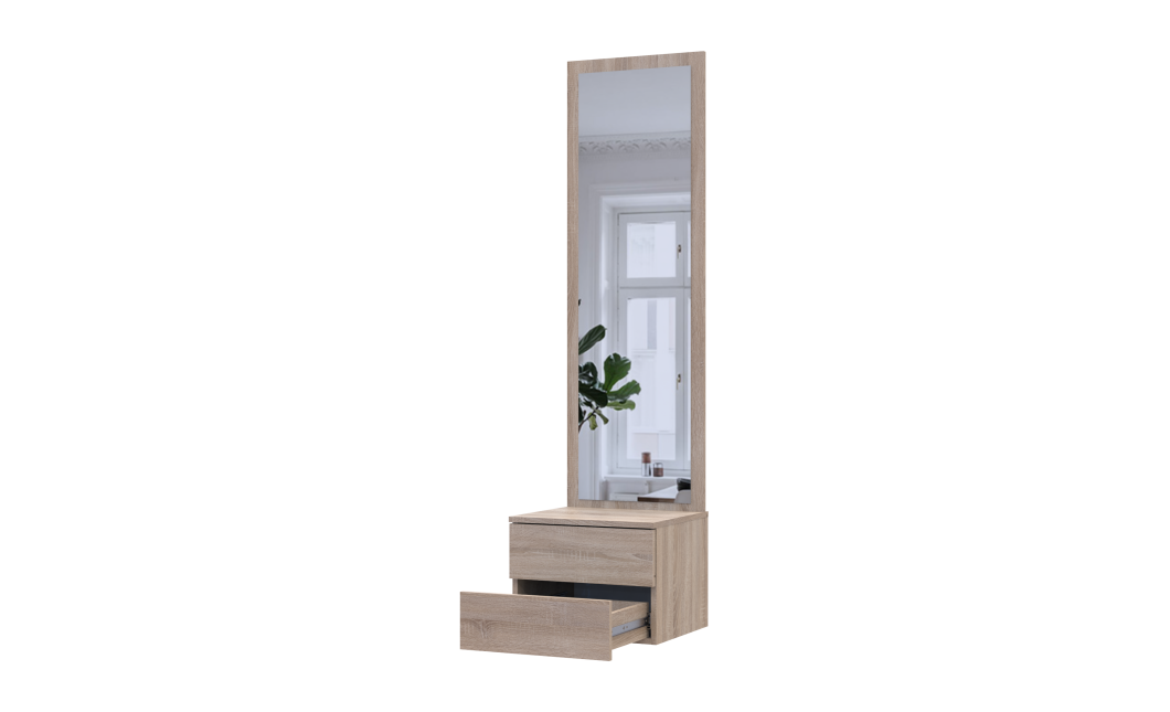 Szekrény tükörrel Doros Sola Sonoma tölgy bútorlap / tükör 45х40х168.6 (44900345)