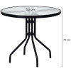 ISLAND + SOFIA kerti bútor szett: Kerek asztal 90 cm і 4 szék, sötét-szürke (10070011)