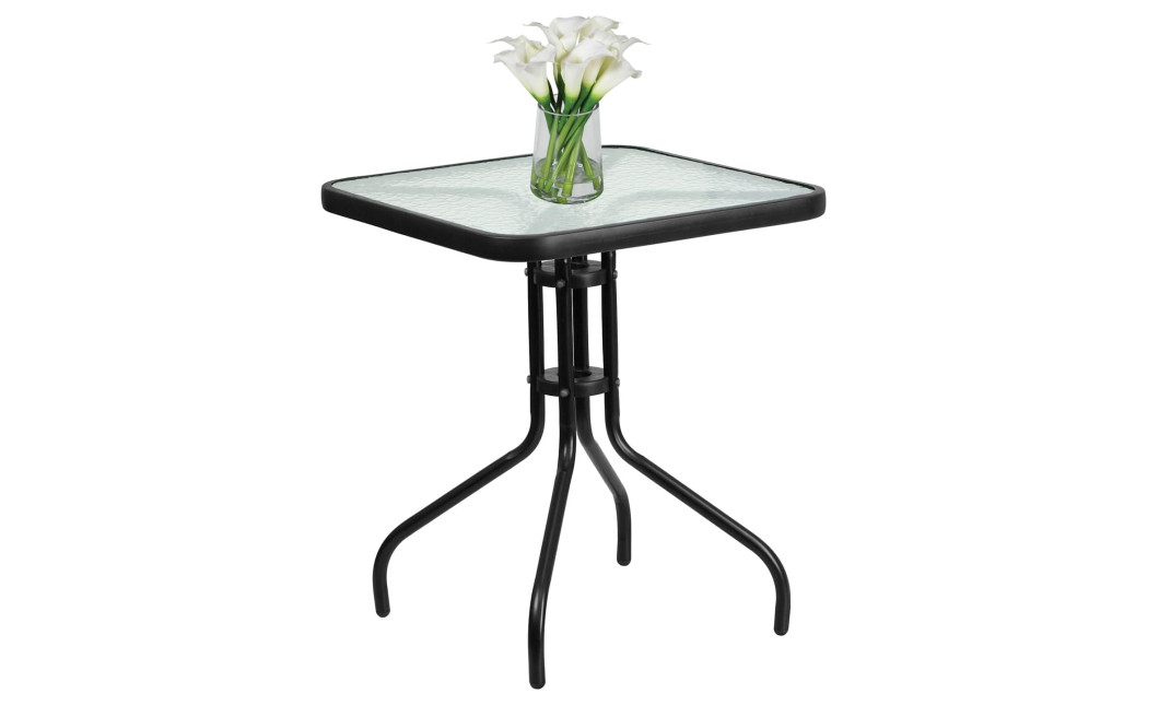 ISLAND + SOFIA kerti bútor szett: Négyzet alakú asztal 60 cm і 2 szék, sötét-szürke (10070020)