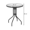 ISLAND KERTI ÜVEGASZTAL TERASZRA kerek  60 cm (10039961)