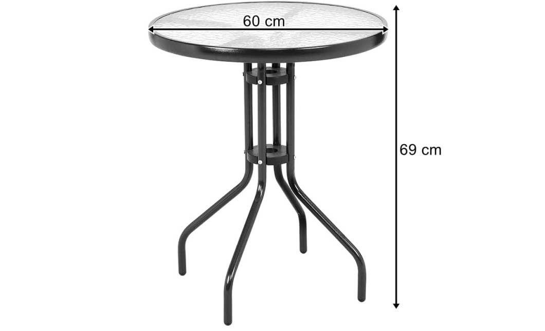 ISLAND KERTI ÜVEGASZTAL TERASZRA kerek  60 cm (10039961)
